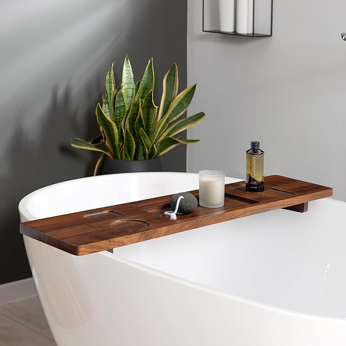 Luxury Teak Bathtub Caddy Tray - Image 5