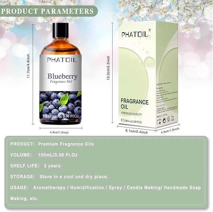 PHATOIL 3.38FL.OZ Blueberry Fragrance Oils - Image 6