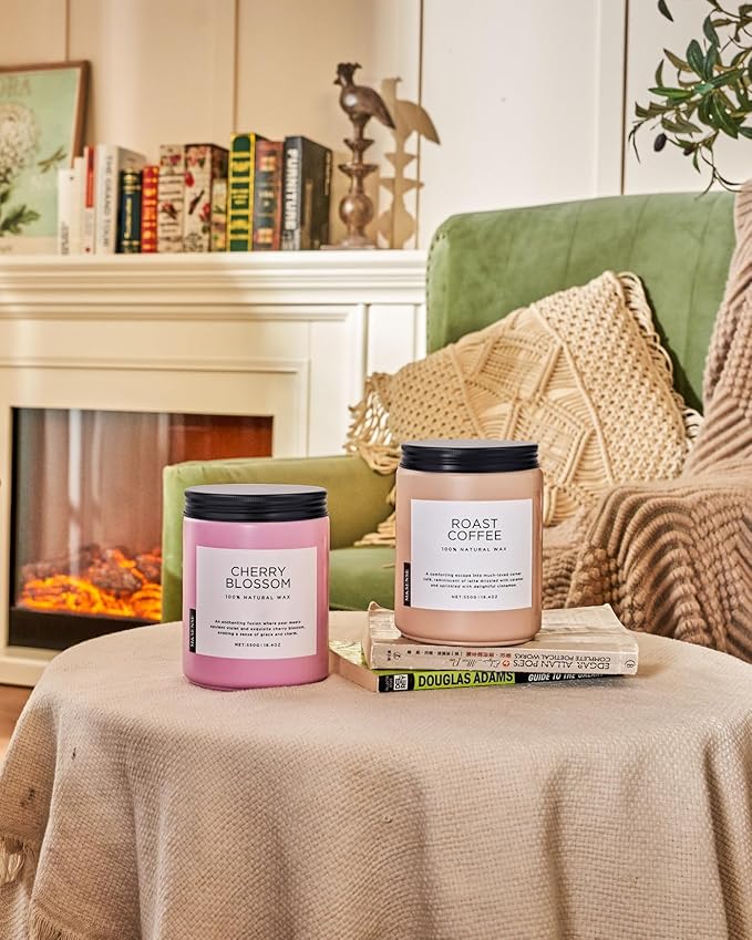 M&SENSE Coffee Scented Candles for Home, 19.4oz Soy Candles Non Toxic, 110 - Image 8