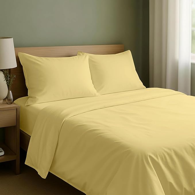 California Design Den Natural 100% Cotton Bed Sheets Full Size Bed Set by CaliforniaDesignDen