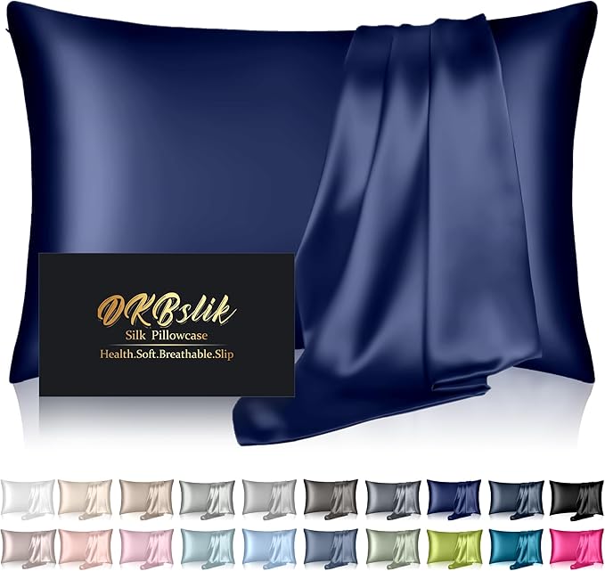 Silk Pillowcase for Hair and Skin, Mulberry Silk Pillow Cases King Size by HOME