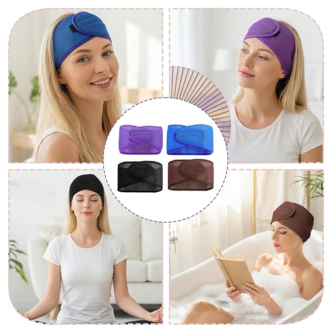 4 Pcs Mesh Hair Wraps for Black Women, Thicker Soft Head Wraps for Black Women - Image 4