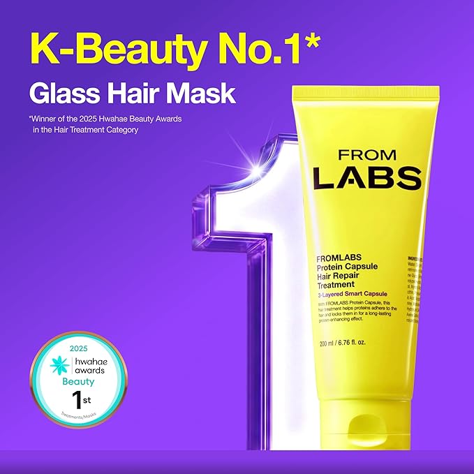 FROMLABS Protein Capsule Hair Repair Treatment, 3-Minute Keratin Hair Mask & - Image 2
