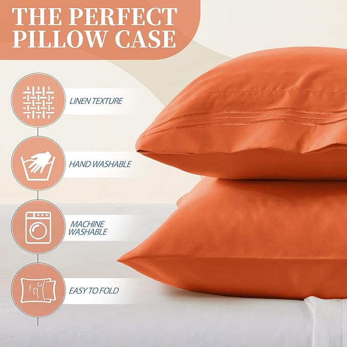 Vonty 2 Pack Queen Pillow Cases - Image 2