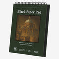 Fuxi Black Sketchbook 11x14 Inches, 60 Sheets (90lb/150gsm), Hard Cover Spiral Bound | Black Paper Pad for Illustration & Art Class, Professional Artist Sketch Book for Adults & Students.