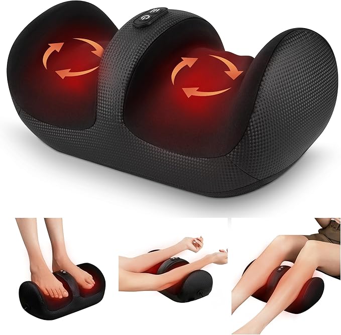 Nekteck Foot Massager with Heat & Foot Roller, Shiatsu Calf Leg Massager by Nekteck