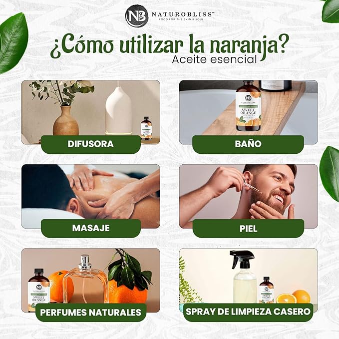 NaturoBliss 100% Pure & Natural Sweet Orange Essential Oil Therapeutic Grade - Image 5