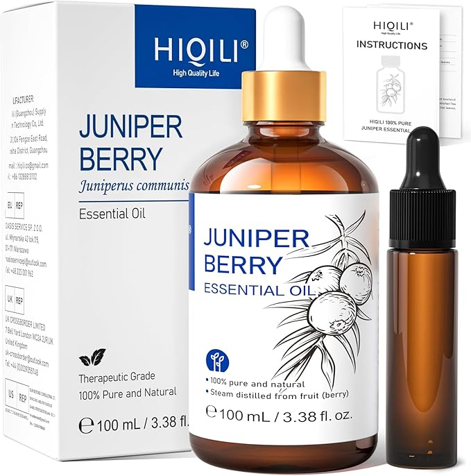 HIQILI 100ML Juniper Berry Essential Oil, 100% Pure Natural Undiluted Premium by HIQILI