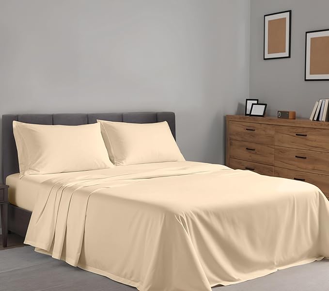 RUVANTI 100% Cotton Sheets – Queen Size Percale Bedding, Cooling & Breathable - Image 2