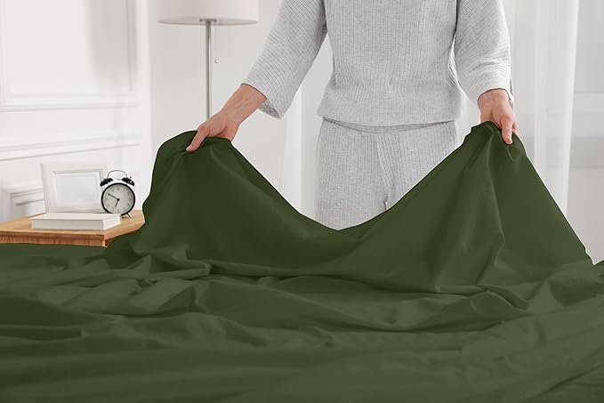 RUVANTI 100% Cotton Sheets – King Size Percale Bedding, Cooling & Breathable - Image 9