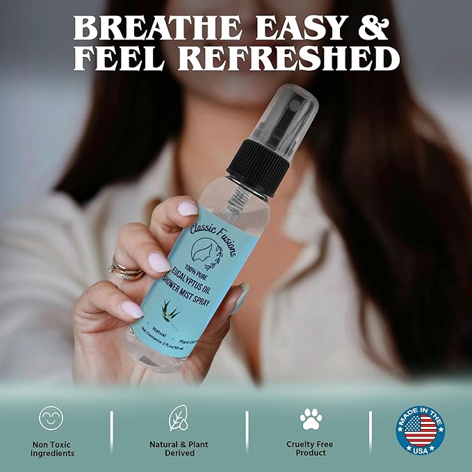 100% Pure Eucalyptus Oil Shower Spray – 2oz Natural Mist - Image 2