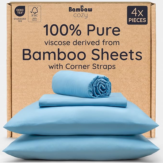 Bambaw Queen Sheet Set – 4pcs 100% Viscose Derived from Bamboo Sheets Queen by Bambaw