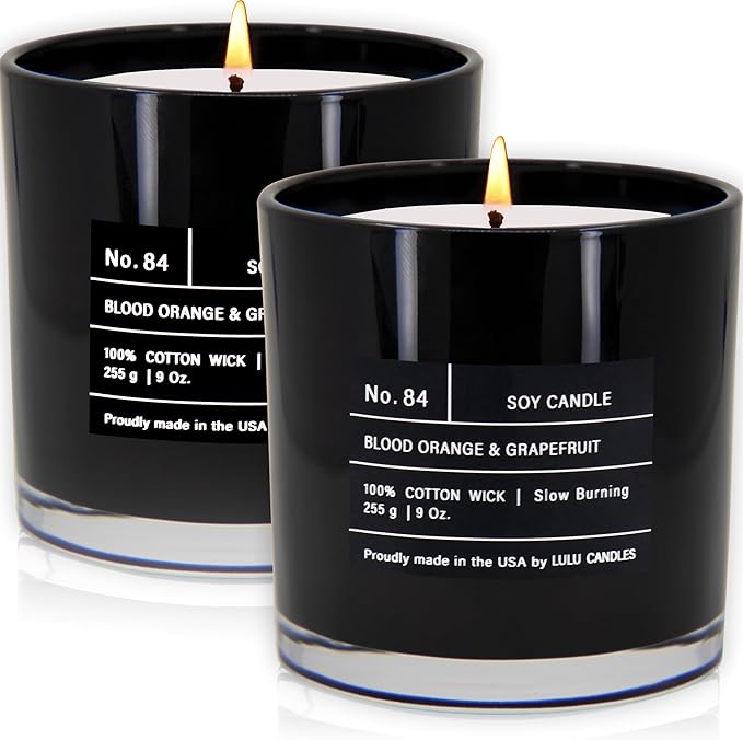 Lulu Candles | Blood Orange & Grapefruit | Luxury Scented Soy Jar Candle | Hand by LULUCANDLES