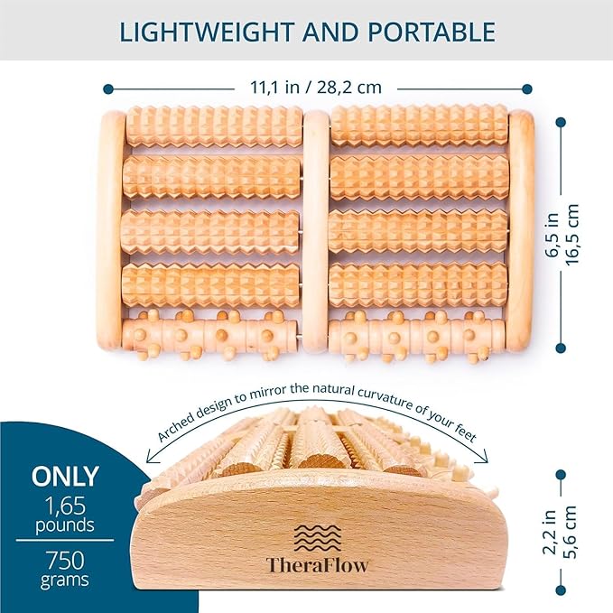 TheraFlow Foot Roller for Plantar Fasciitis Relief and Neuropathy Pain Relief - Image 5