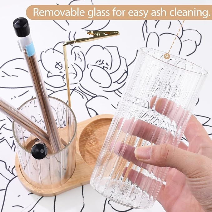 Glass Incense Holder, 2 in1 Incense Sticks Burner Holder - Image 6