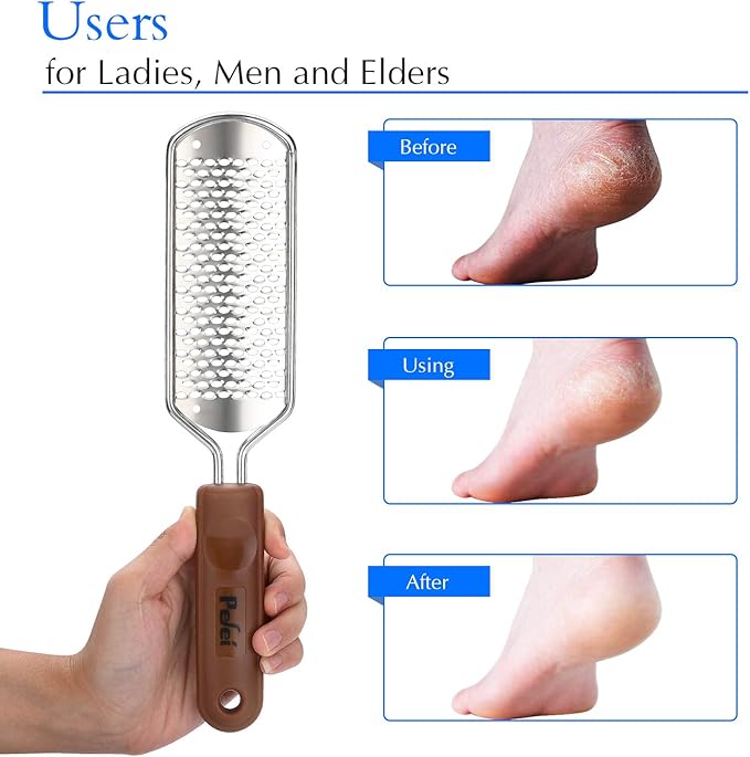 Professional Pedicure Foot File, Colossal Stainless Steel Detachable Foot - Image 4