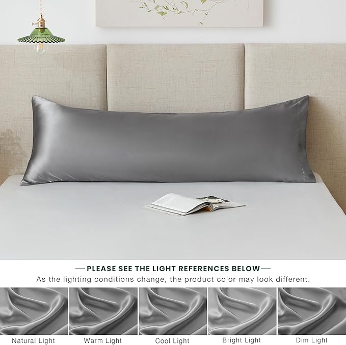 Love's cabin Satin Body Pillowcase 20x54, Cooling Pillow Cover - Image 8