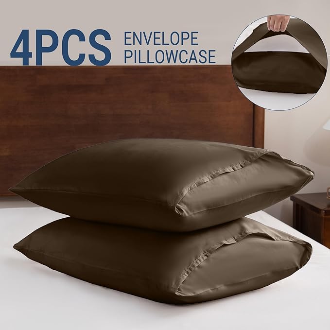 Pillowcases Queen 4 Pack, 20x30 Pillow Cases - Image 5