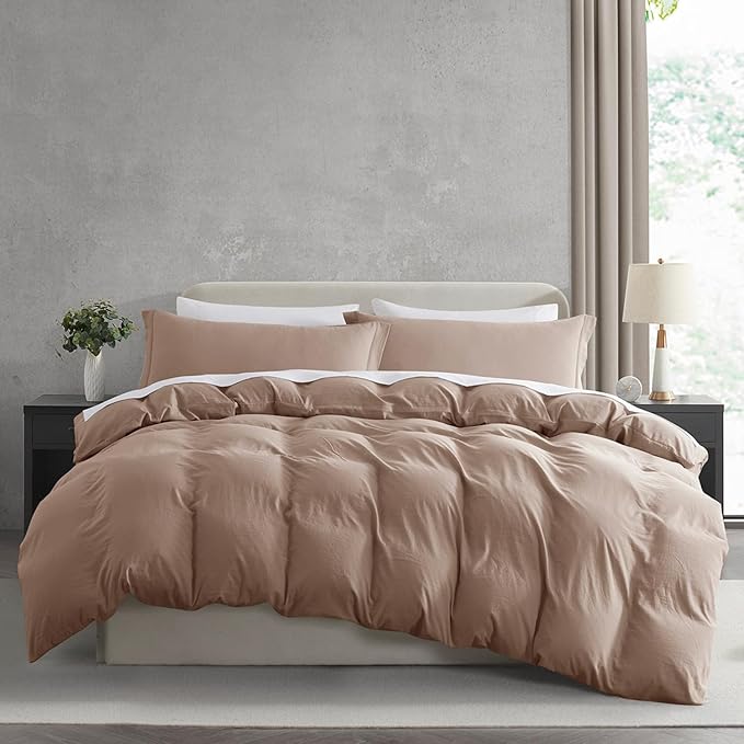 Nestl Khaki Duvet Cover King Size by Nestl