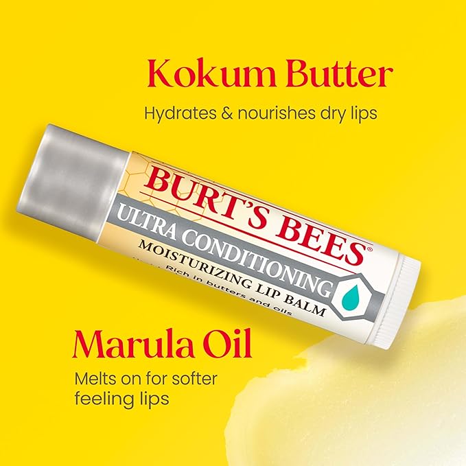 Burt's Bees Lip Balm, Moisturizing Lip Care, 100% Natural Origin, Ultra - Image 4