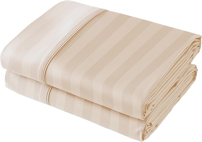 Flat Sheet Only 2 Pack, TwinXL Size 400 Thread Count 100% Egyptian Cotton Flat by ShunjieHome
