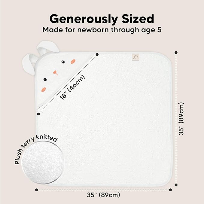 KeaBabies Hooded Baby Towel for Newborn - Image 4