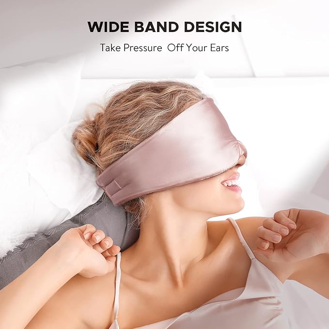 LitBear Silk Sleep Mask for Side Sleeper, Eye Mask Sleeping for Women Men 100% - Image 4