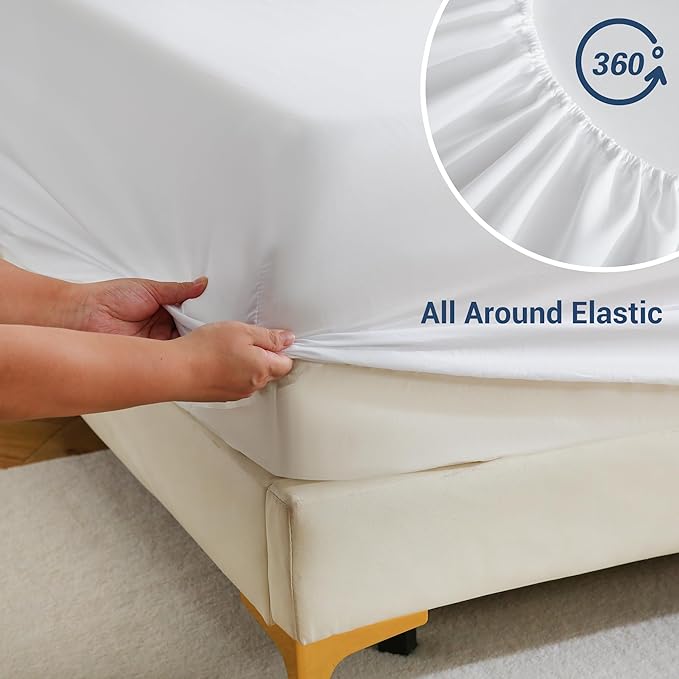 White Bulk Queen Fitted Sheet Only Deep Pocket 24 Pack, Quick Sort Bottom Bed - Image 4