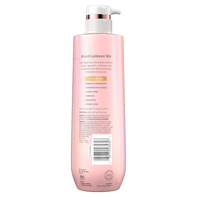 Olay Super Serum Body Wash for Extra Dry Skin, 24hr Long Lasting Hydration - Image 12