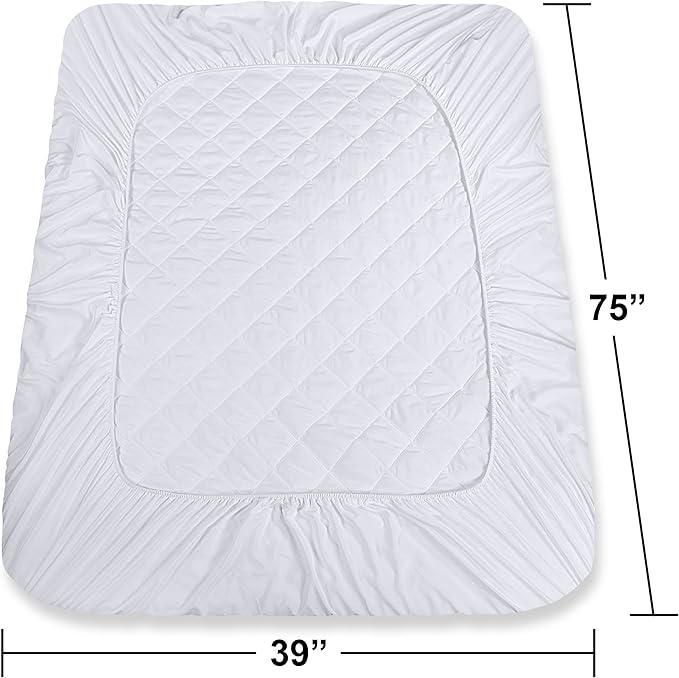 Utopia Bedding 2 Pack Quilted Fitted Mattress Pad, Twin Size, Elastic Fitted - Image 4