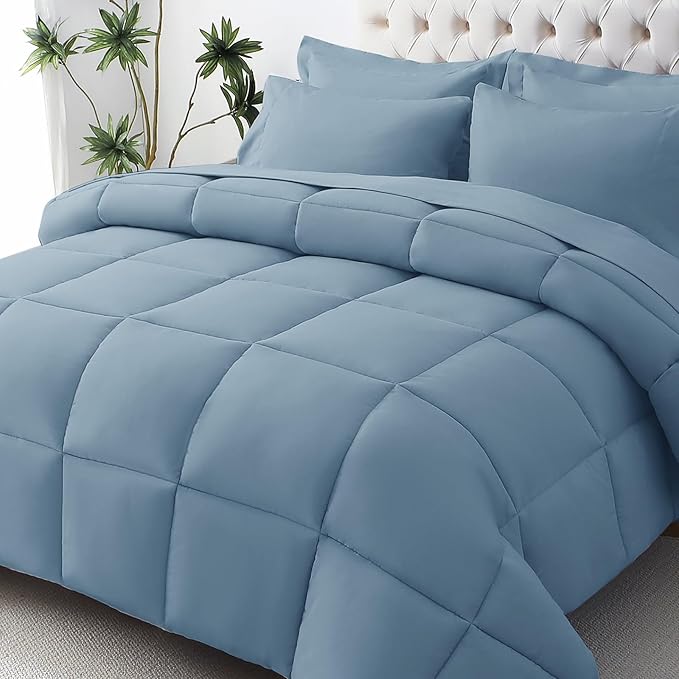 JOLLYVOGUE California King Comforter Set, Ultra-Soft Bed in a Bag Cal King Size by JOLLYVOGUE