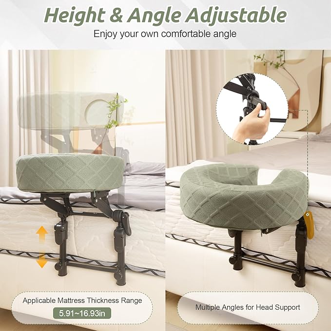 Massage Headrest for Bed, Adjustable Massage Face Cradle at Home, Portable - Image 7