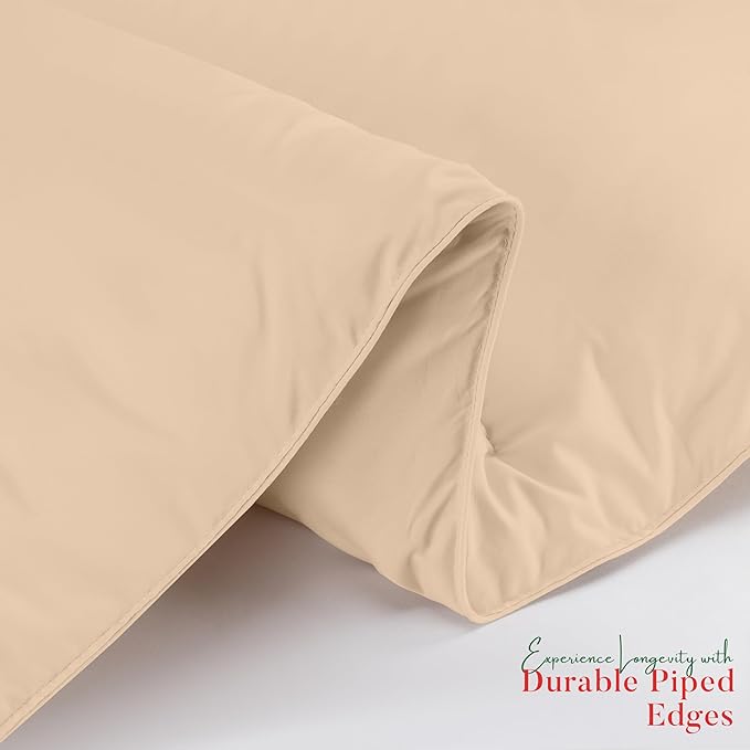 Utopia Bedding Twin Comforter Duvet Insert, Quilted Beige Comforter - Image 6