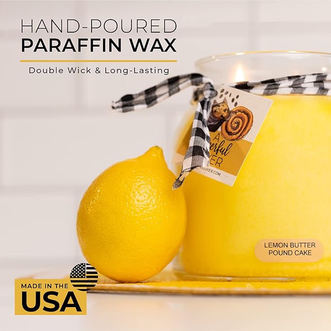 A Cheerful Giver — Lemon Butter Pound Cake - 34oz Papa Scented Candle Jar - - Image 5