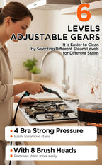 Steam Cleaner, 4 Bar High Pressure Steamer, 15s Fast Heat-Up, 6 Level Adjustable Steam, 43oz Large Capacity, with 20 Pcs Accessories, 1500W Portable Handheld Steam Cleaner for Home, Floor, Wall, Car