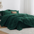Love's cabin California King Comforter Set Dark Green, 7 Pieces California King by Lovescabin
