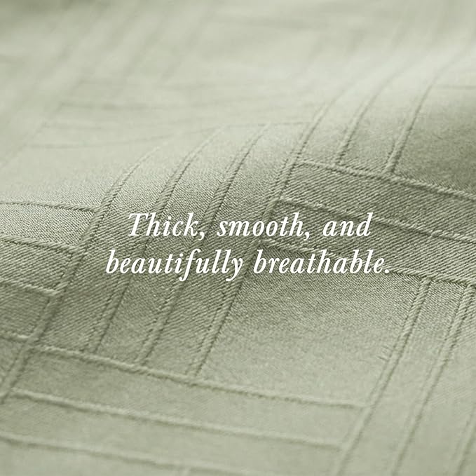 Threadmill California King Size Sheets | 800 Thread Count Jacquard Celine Sage - Image 7