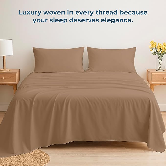 Royale Linen 100% Organic Cotton California King Flat Sheet Only - Image 6