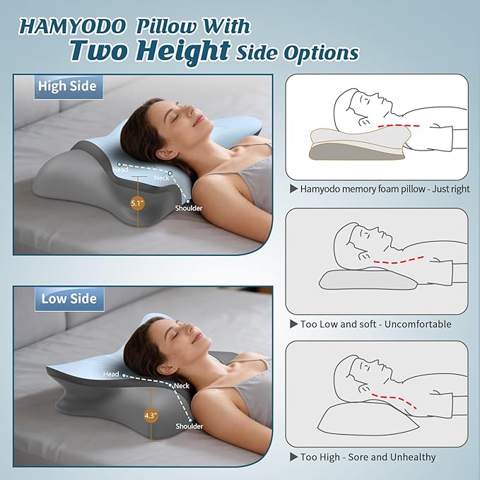 Cervical Pillow for Neck Pain Relief, Ergonomic Pillow for Sleeping, Neck - Image 5