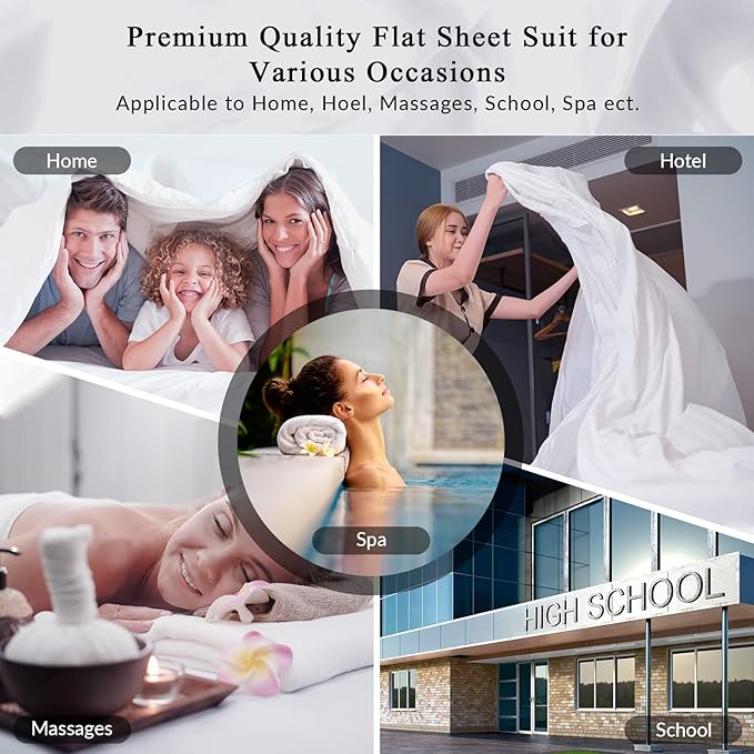 Royale Linens Full Flat Sheet - Image 5