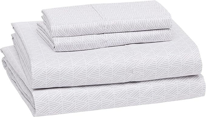 Amazon Basics Breathable, Wrinkle-Free Brushed Microfiber 4-Piece Bed Sheet Set - Image 2