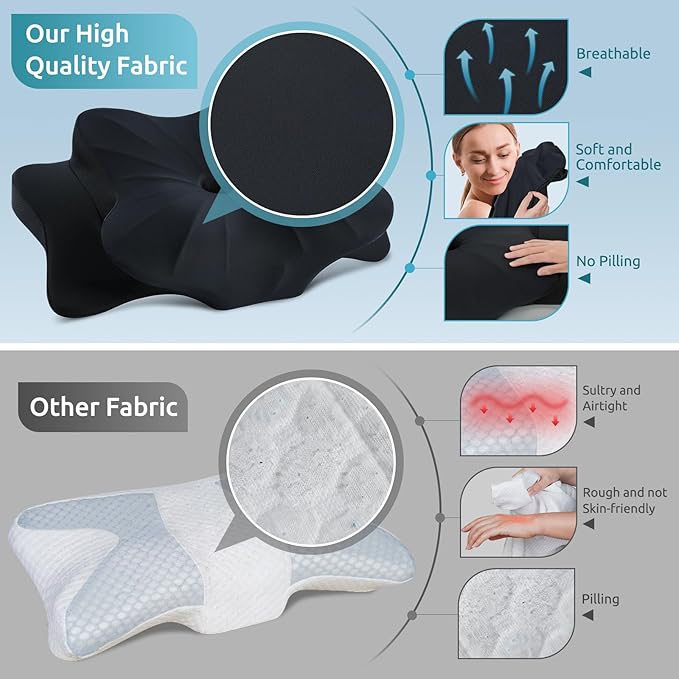 DONAMA Cervical Pillow for Neck and Shoulder Pain Relief, Cooling Contour - Image 6