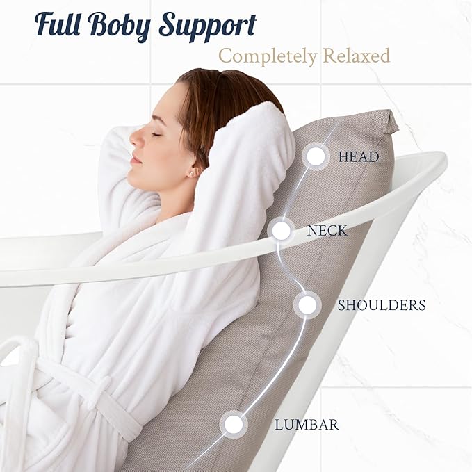 Luxury Bathtub Pillow, Gift for Christmas Birthday Mother's Day, Skin-Friendly - Image 2