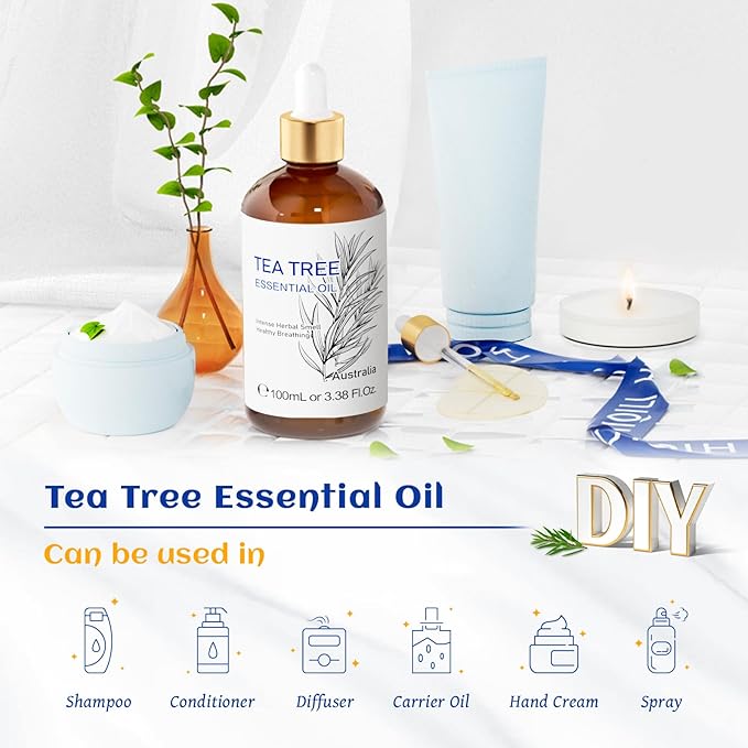 HIQILI Tea Tree Oil for Skin, Add to Shampoo, Body Wash, Foot Soak - Image 7