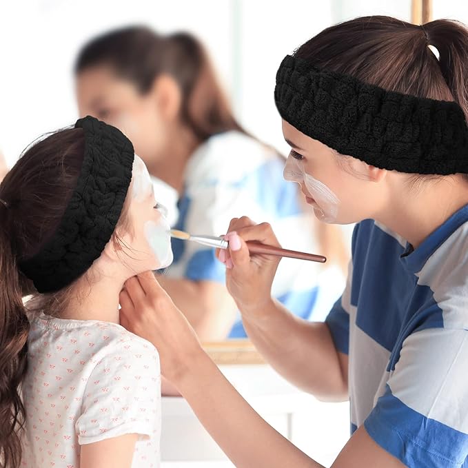 Chuangdi 3 Pieces Spa Headband for Women Facial Makeup Headband Soft Terry - Image 4