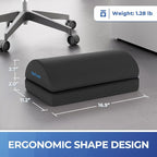 BlissTrends Foot Rest for Under Desk at Work-Versatile Foot Stool with Washable Cover-Comfortable Footrest with 2 Adjustable Heights for Car,Home and Office to Relieve Back,Lumbar,Knee Pain-Gray