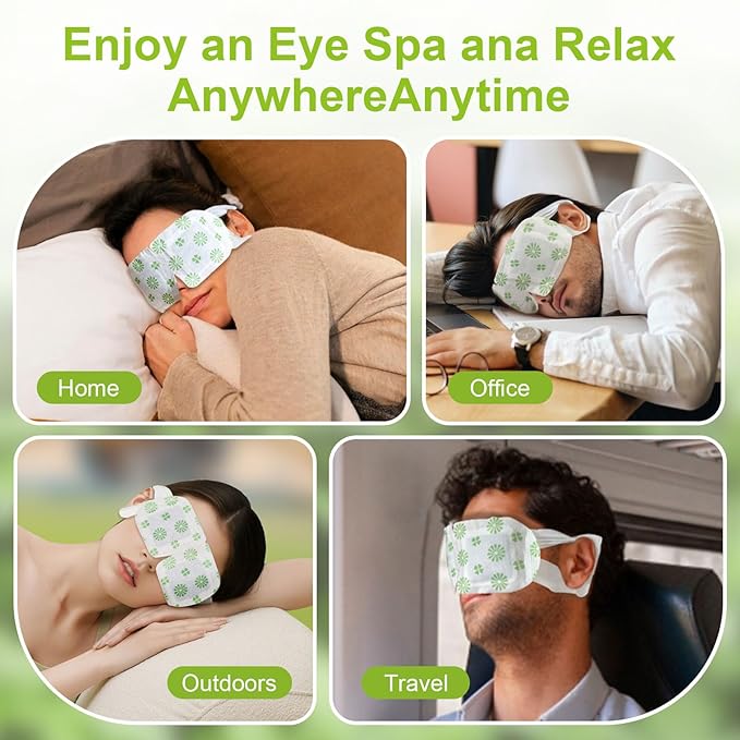 10 Packs Steam Eye Mask, Wormwood Steam Eye Masks Disposable, Self-Heating - Image 6