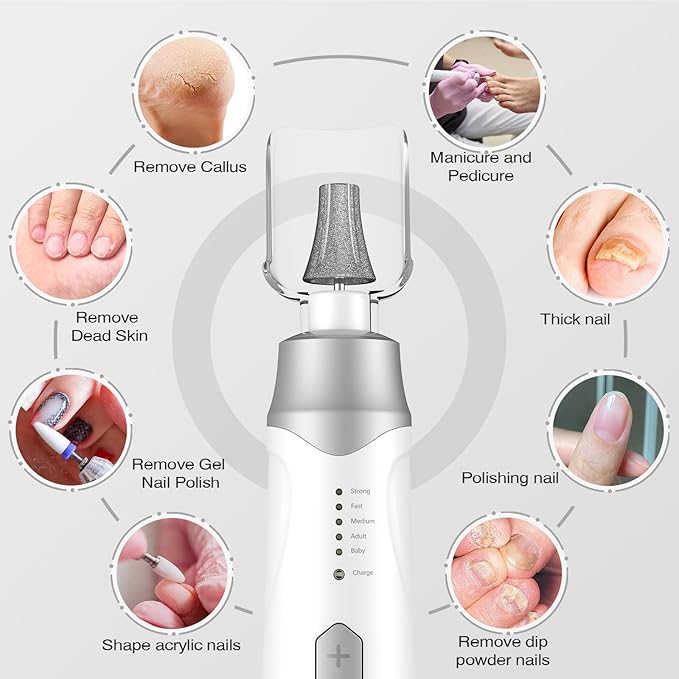 Professional Electric Nail Drill 2000mAH Portable Cordless Electric Nail File - Image 2