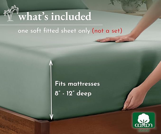 California Design Den XL Twin Fitted Sheet Only, No Pop-Off Elastic, Durable - Image 5