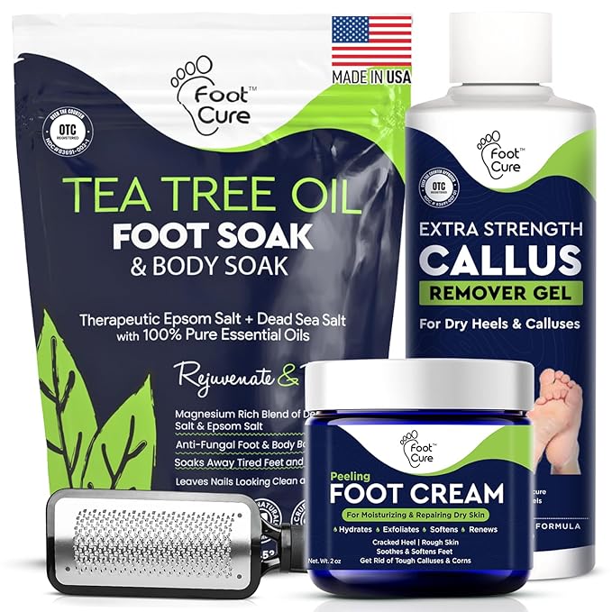 FOOT CURE Exfoliator & Callus Remover Pedicure Set – Care Kit Includes File by FOOTCURE
